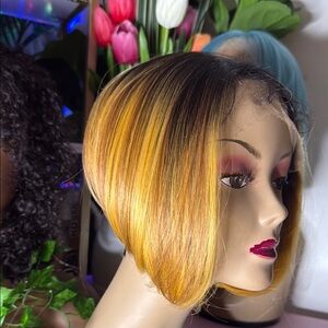 Gold Ombre Wigs with Seamless Transitions